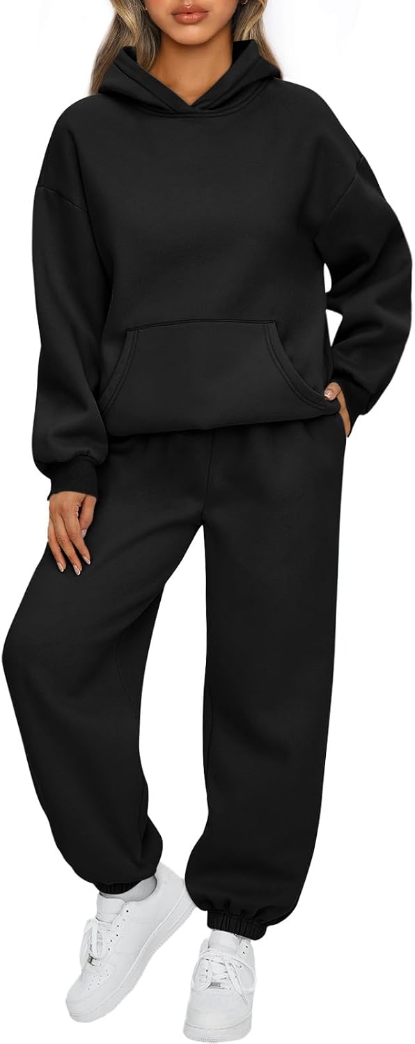 AUTOMET Women's Fleece Hoodie & Jogger Lounge Set