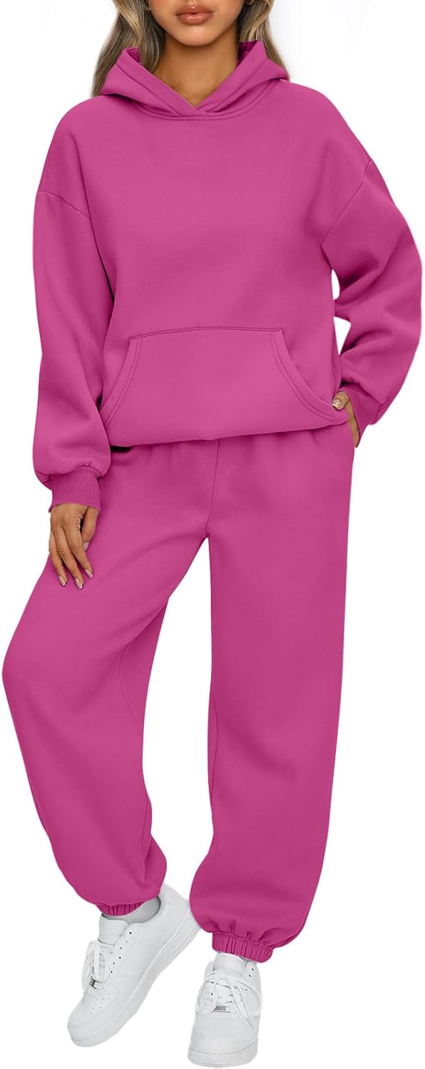 AUTOMET Women's Fleece Hoodie & Jogger Lounge Set