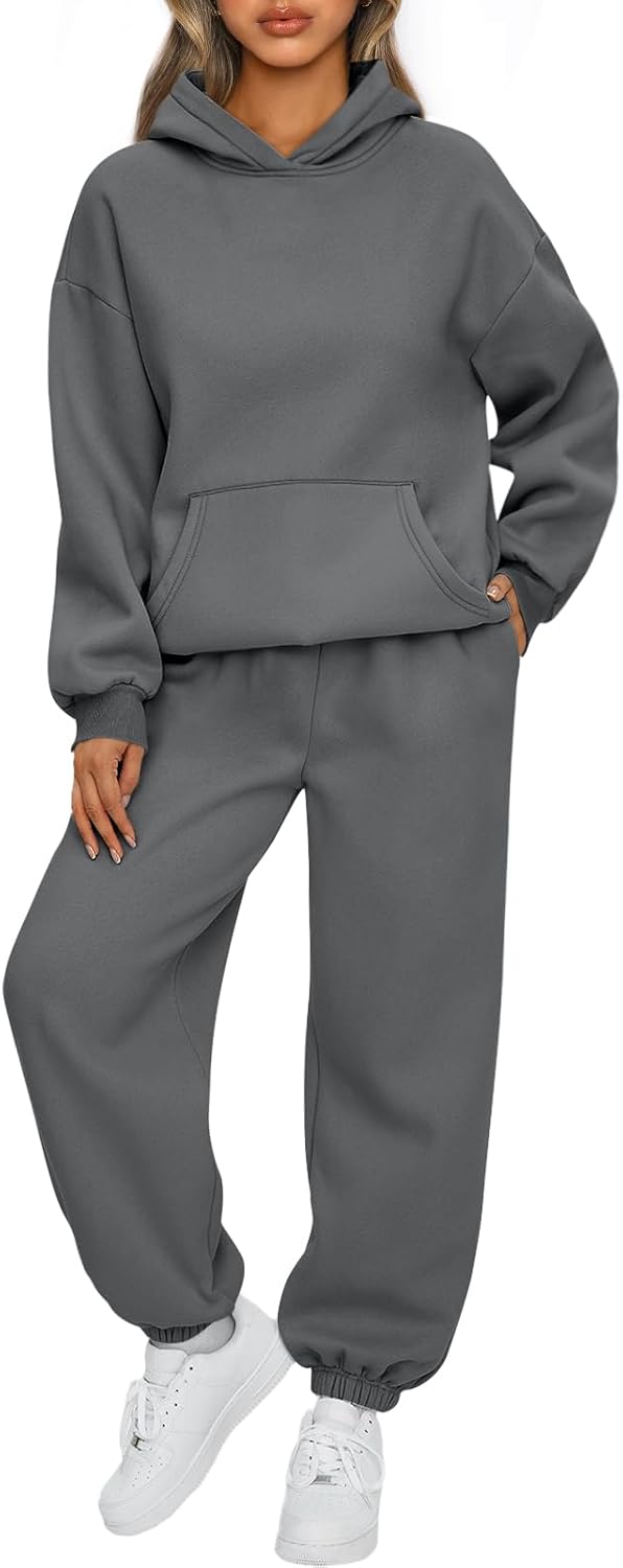AUTOMET Women's Fleece Hoodie & Jogger Lounge Set