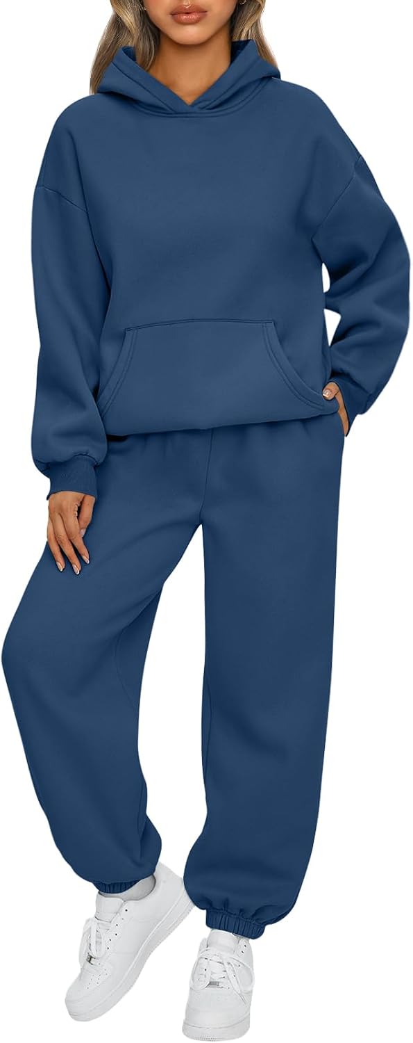 AUTOMET Women's Fleece Hoodie & Jogger Lounge Set