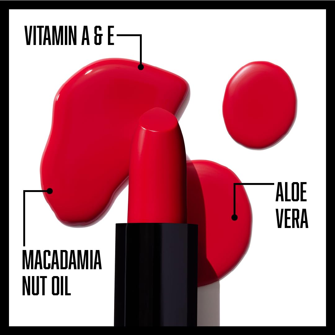wet n wild Silk Finish Lipstick, Hydrating Rich Buildable Lip Color, Formulated with Vitamins A,E, & Macadamia for Ultimate Hydration, Cruelty-Free & Vegan - Black Orchid