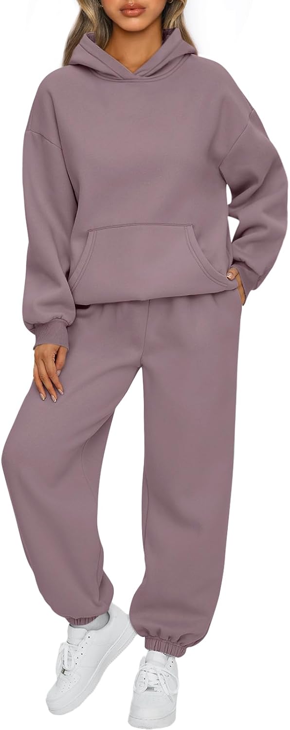 AUTOMET Women's Fleece Hoodie & Jogger Lounge Set