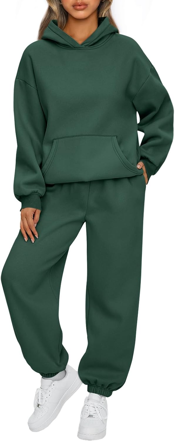 AUTOMET Women's Fleece Hoodie & Jogger Lounge Set