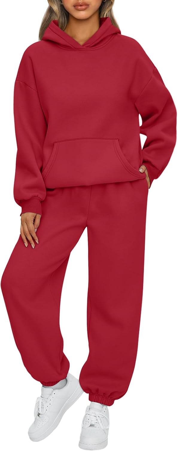 AUTOMET Women's Fleece Hoodie & Jogger Lounge Set