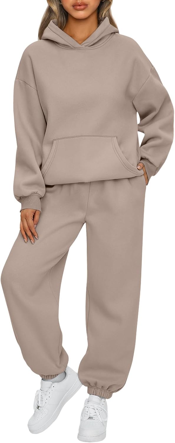 AUTOMET Women's Fleece Hoodie & Jogger Lounge Set