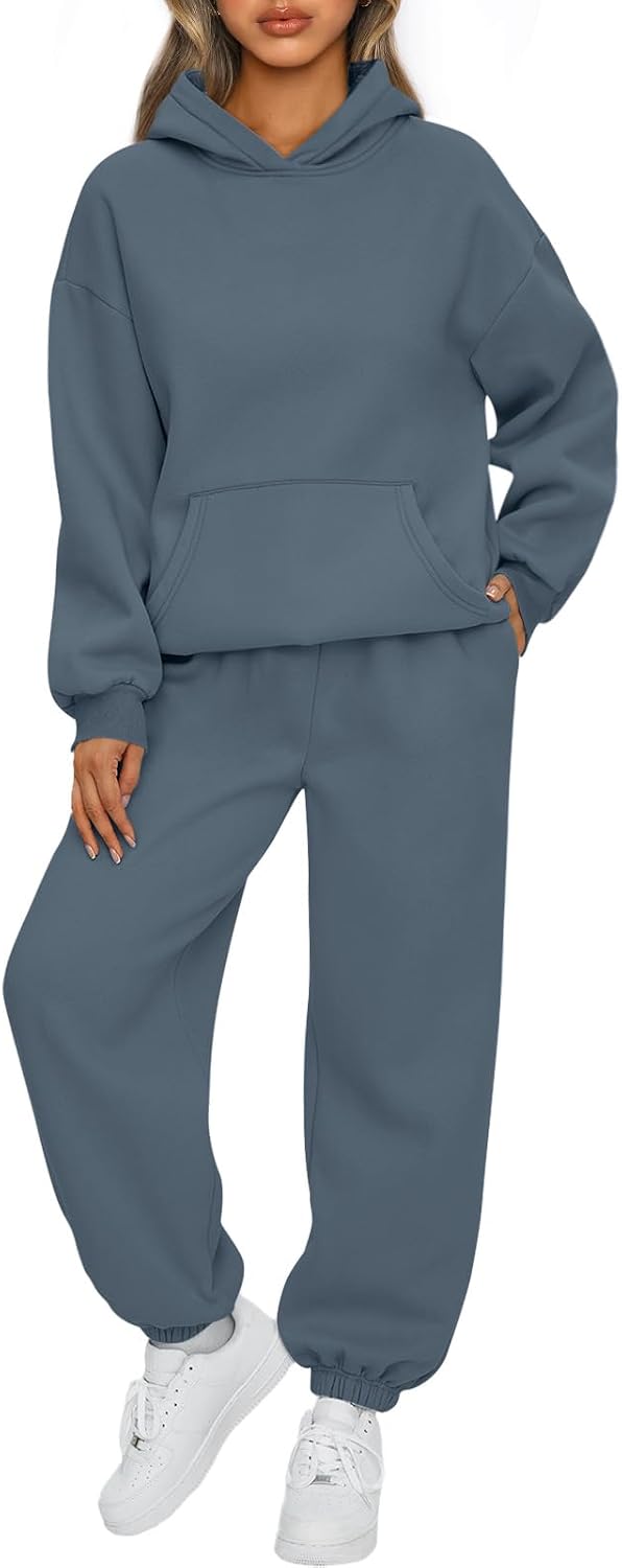 AUTOMET Women's Fleece Hoodie & Jogger Lounge Set