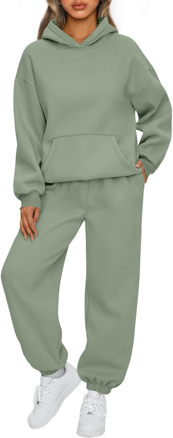 AUTOMET Women's Fleece Hoodie & Jogger Lounge Set