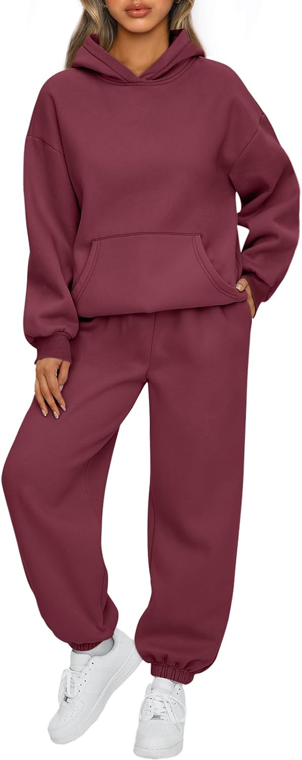 AUTOMET Women's Fleece Hoodie & Jogger Lounge Set