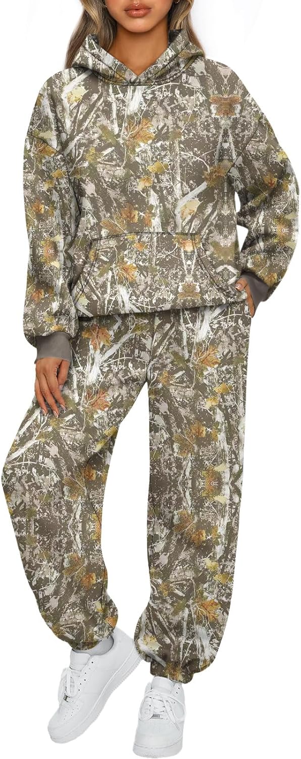 AUTOMET Women's Fleece Hoodie & Jogger Lounge Set