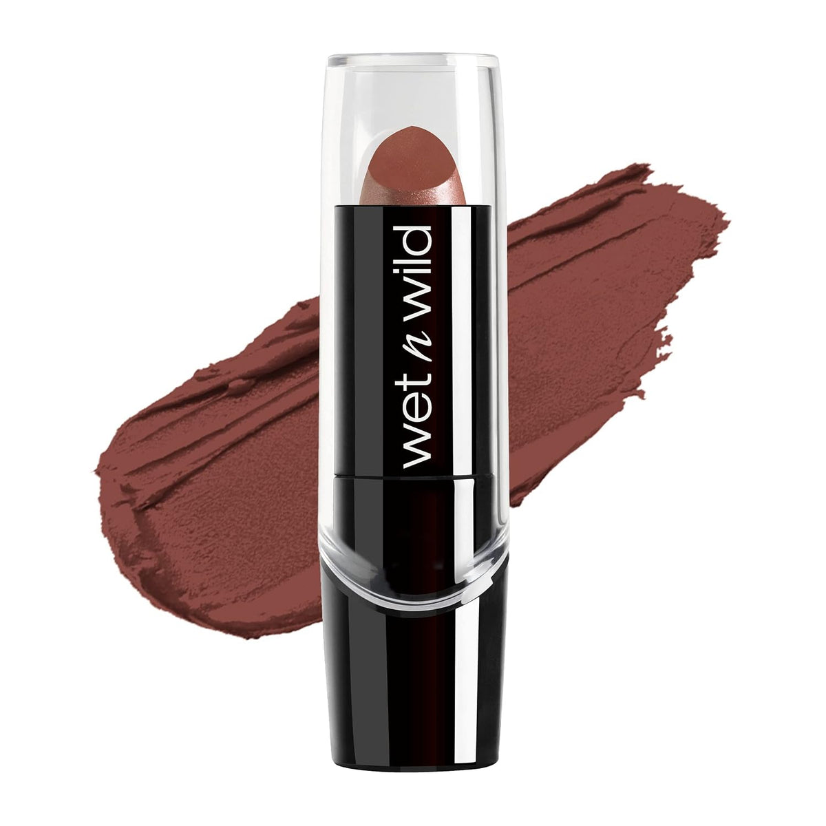 wet n wild Silk Finish Lipstick, Hydrating Rich Buildable Lip Color, Formulated with Vitamins A,E, & Macadamia for Ultimate Hydration, Cruelty-Free & Vegan - Black Orchid