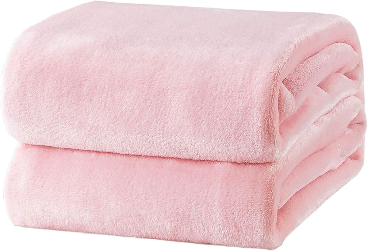 Bedsure GentleSoft Fleece Blanket Twin Size Grey - 300GSM Lightweight Plush Fuzzy Cozy Soft Warm Blanket for Bed, Sofa, Couch, Travel, Camping, 60x80 inches