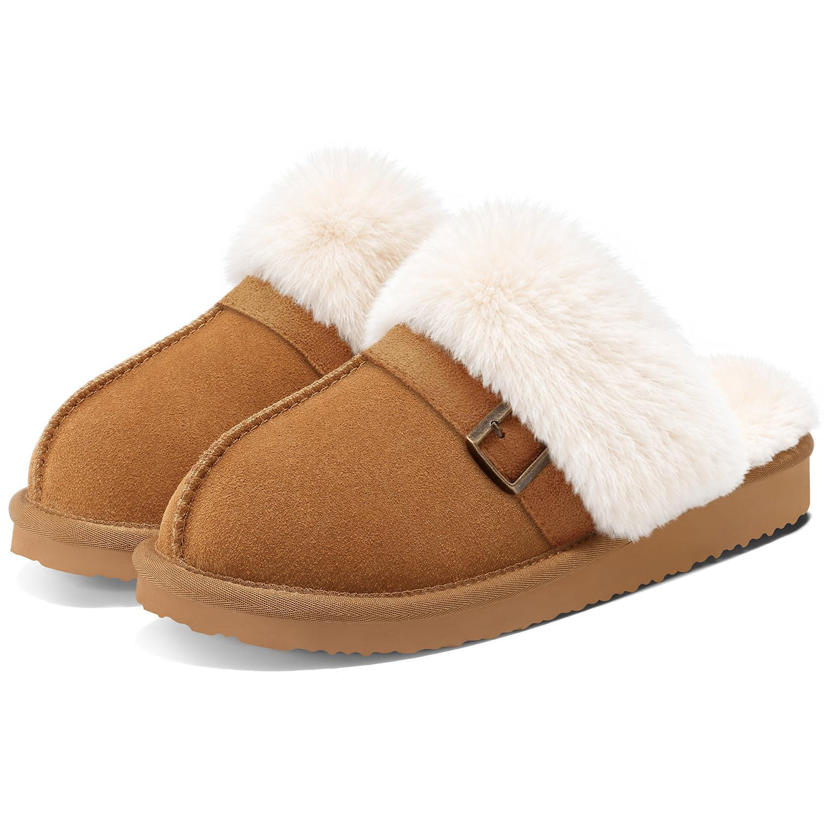 Litfun Women's Fuzzy Memory Foam Slippers
