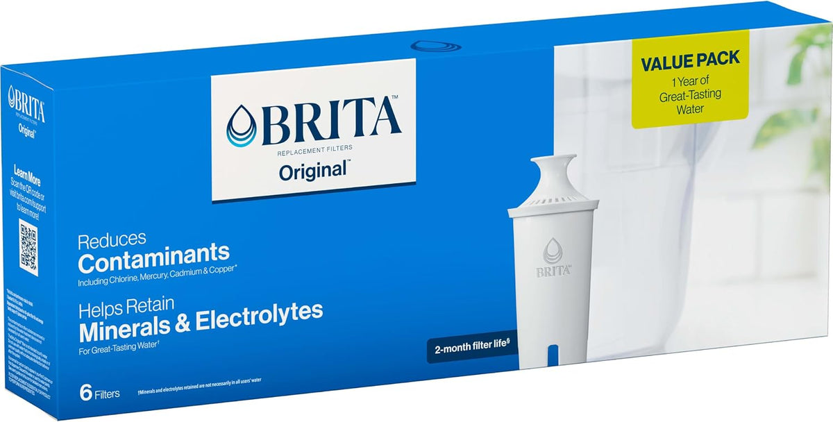 Brita Standard Pitcher and Dispenser Replacement Water Filters, White, 4