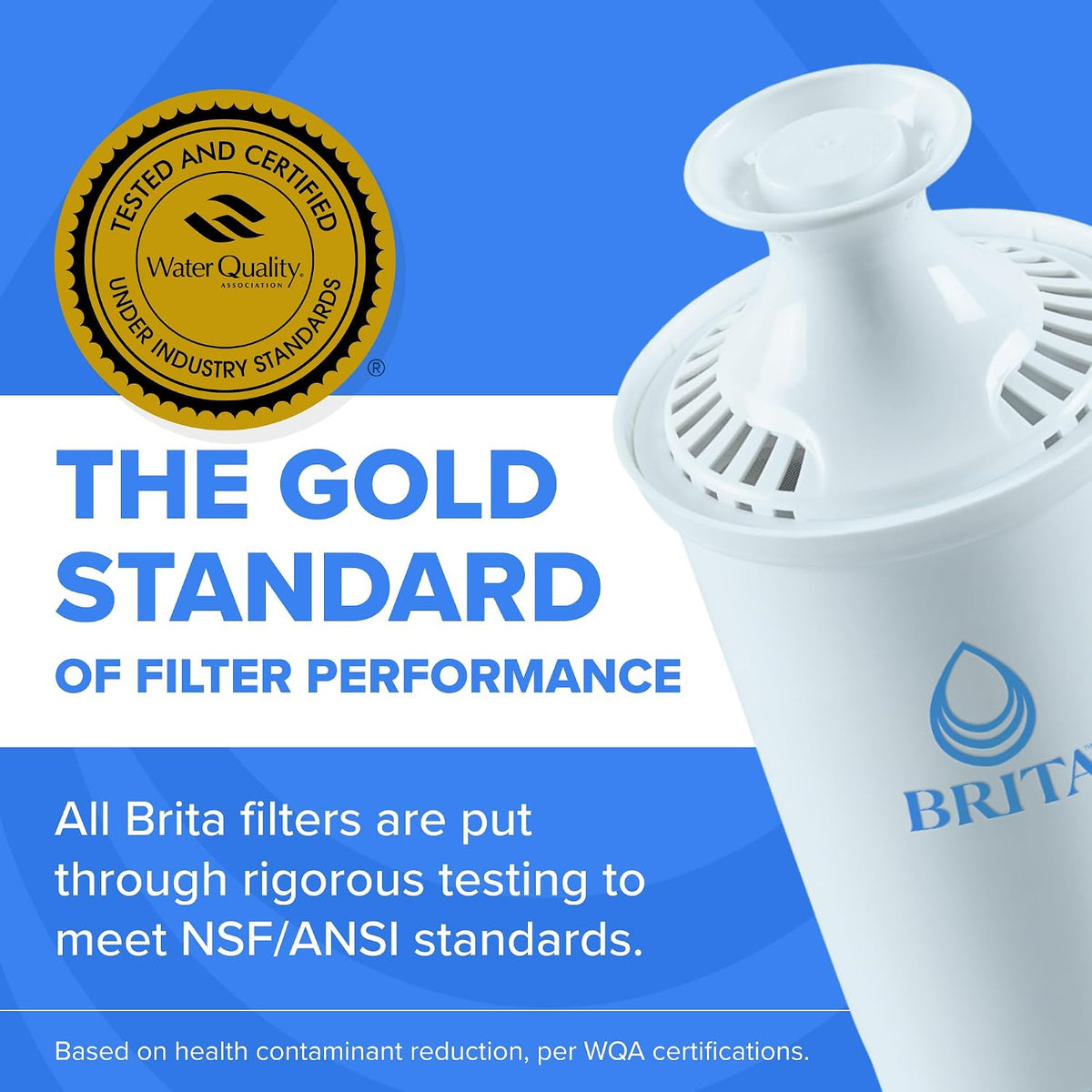 Brita Standard Pitcher and Dispenser Replacement Water Filters, White, 4
