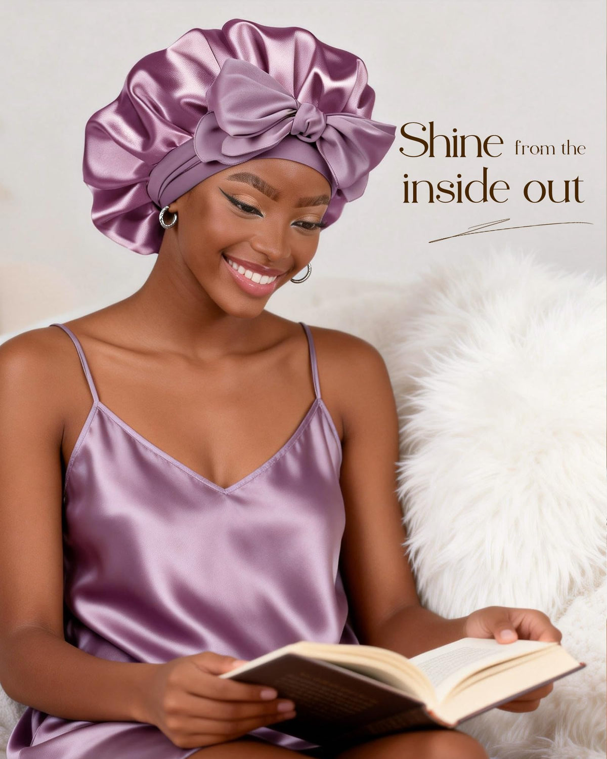 YANIBEST Adjustable Silk Bonnet for Sleeping Women Double Layer Satin Bonnet Reduce Friction Prevent Frizz Curly Hair