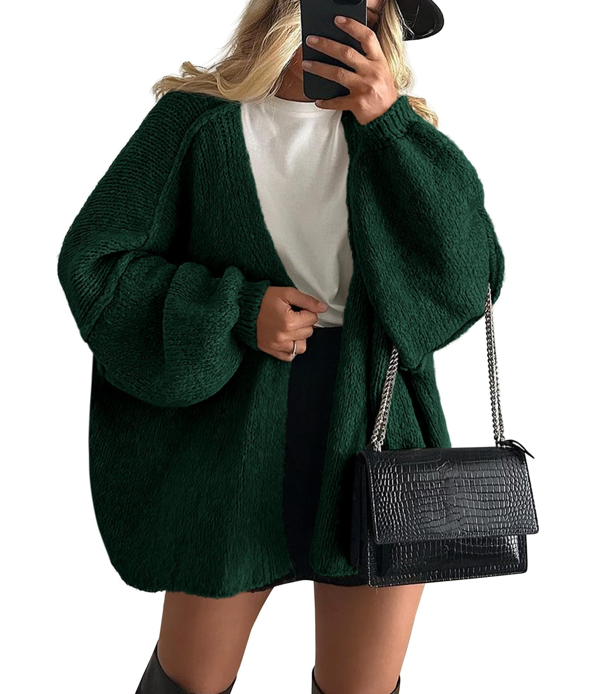 PRETTYGARDEN Women's Oversized Open-Front Cardigan
