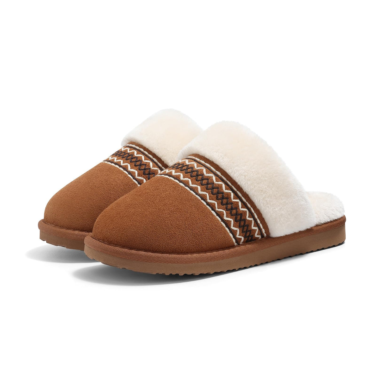 Litfun Women's Fuzzy Memory Foam Slippers