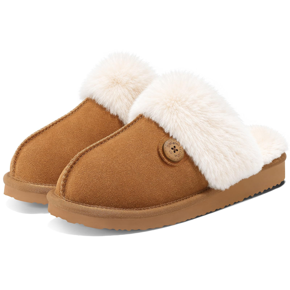 Litfun Women's Fuzzy Memory Foam Slippers