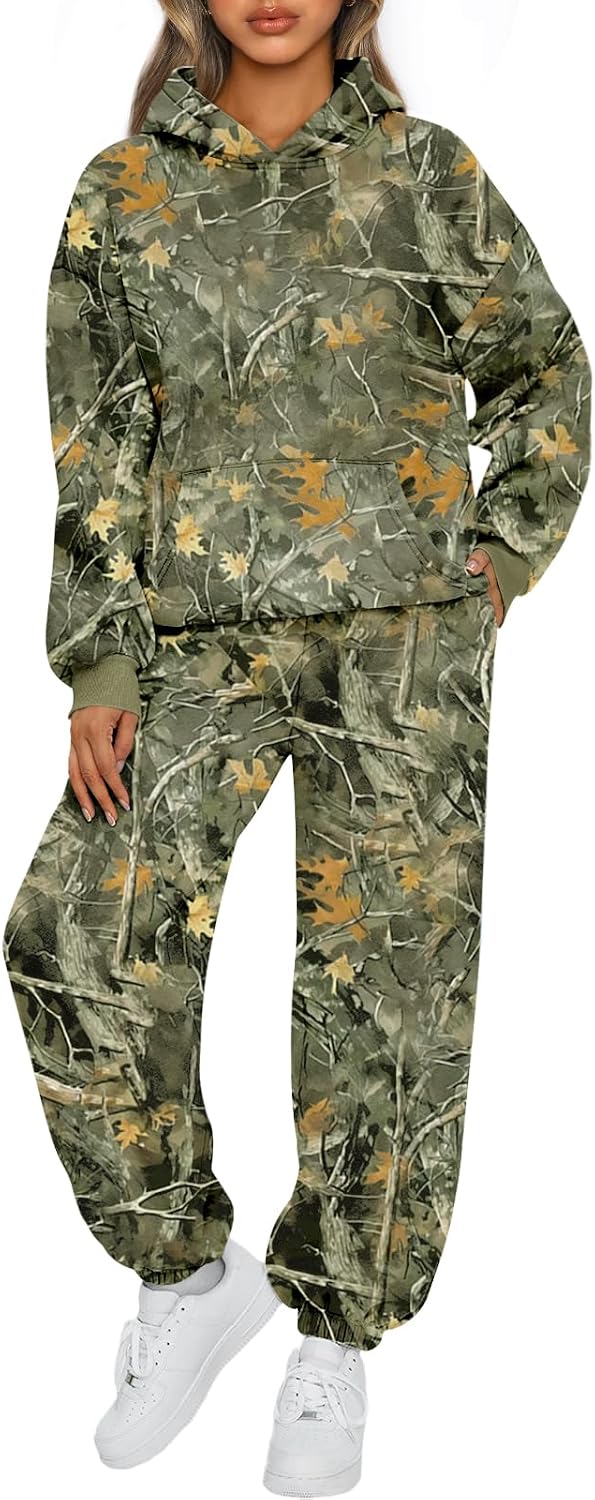 AUTOMET Women's Fleece Hoodie & Jogger Lounge Set