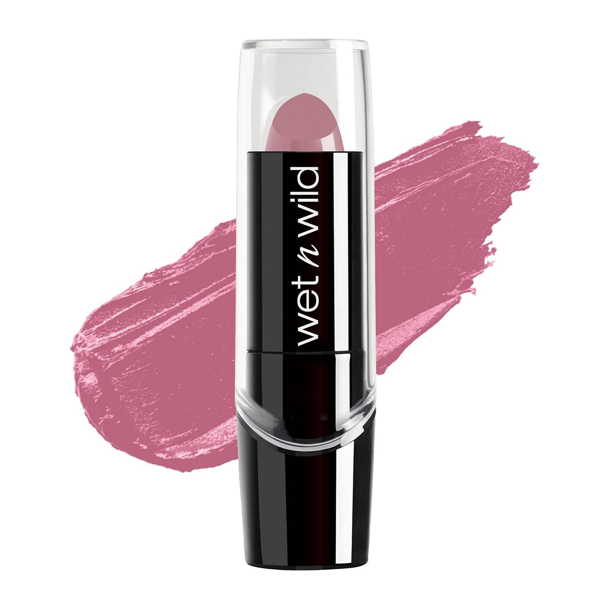 wet n wild Silk Finish Lipstick, Hydrating Rich Buildable Lip Color, Formulated with Vitamins A,E, & Macadamia for Ultimate Hydration, Cruelty-Free & Vegan - Black Orchid