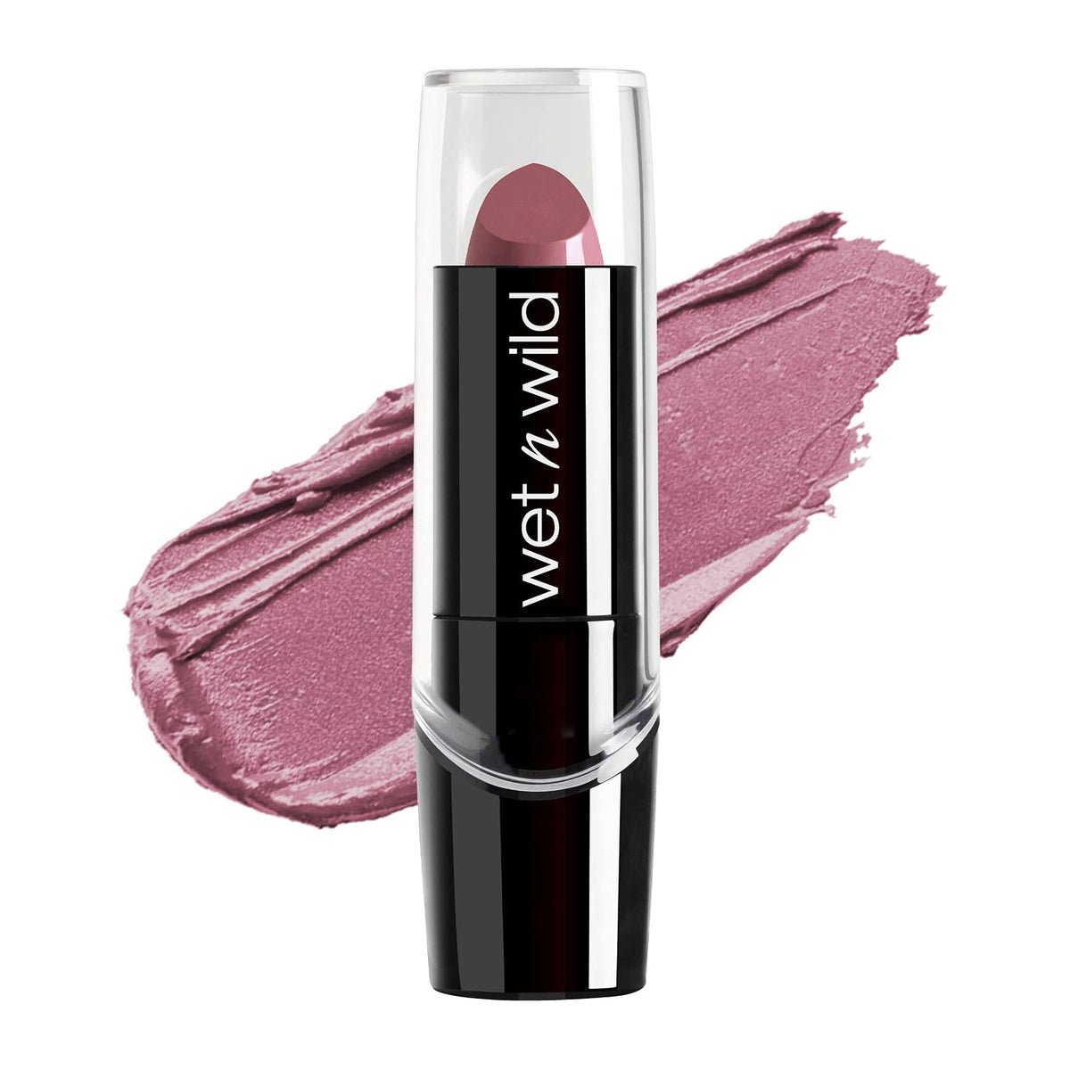 wet n wild Silk Finish Lipstick, Hydrating Rich Buildable Lip Color, Formulated with Vitamins A,E, & Macadamia for Ultimate Hydration, Cruelty-Free & Vegan - Black Orchid