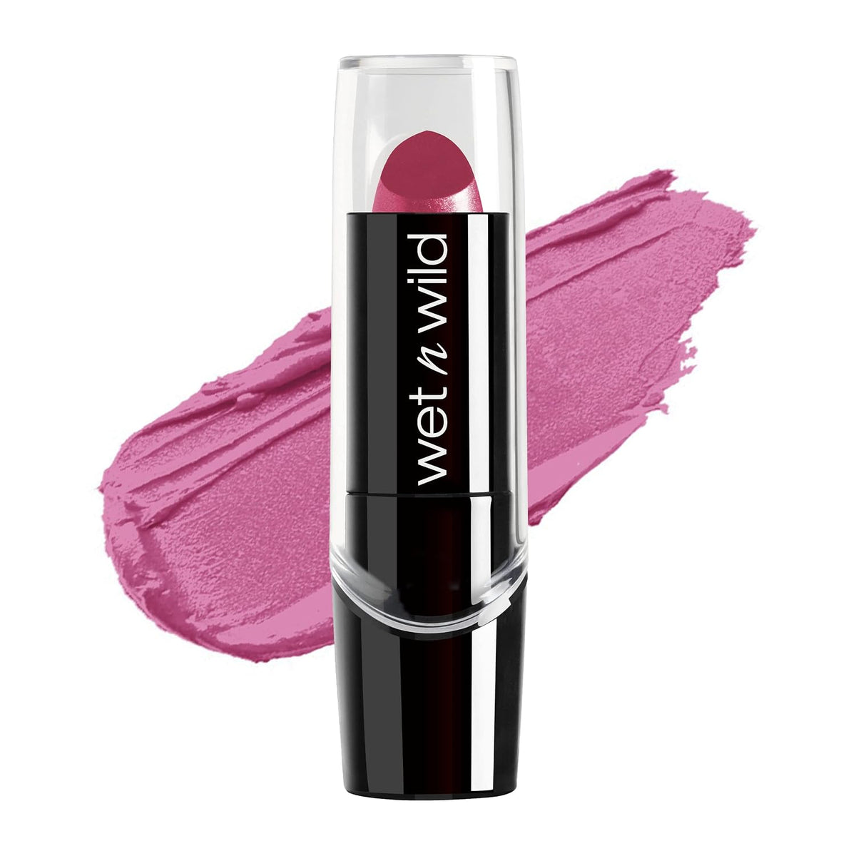 wet n wild Silk Finish Lipstick, Hydrating Rich Buildable Lip Color, Formulated with Vitamins A,E, & Macadamia for Ultimate Hydration, Cruelty-Free & Vegan - Black Orchid