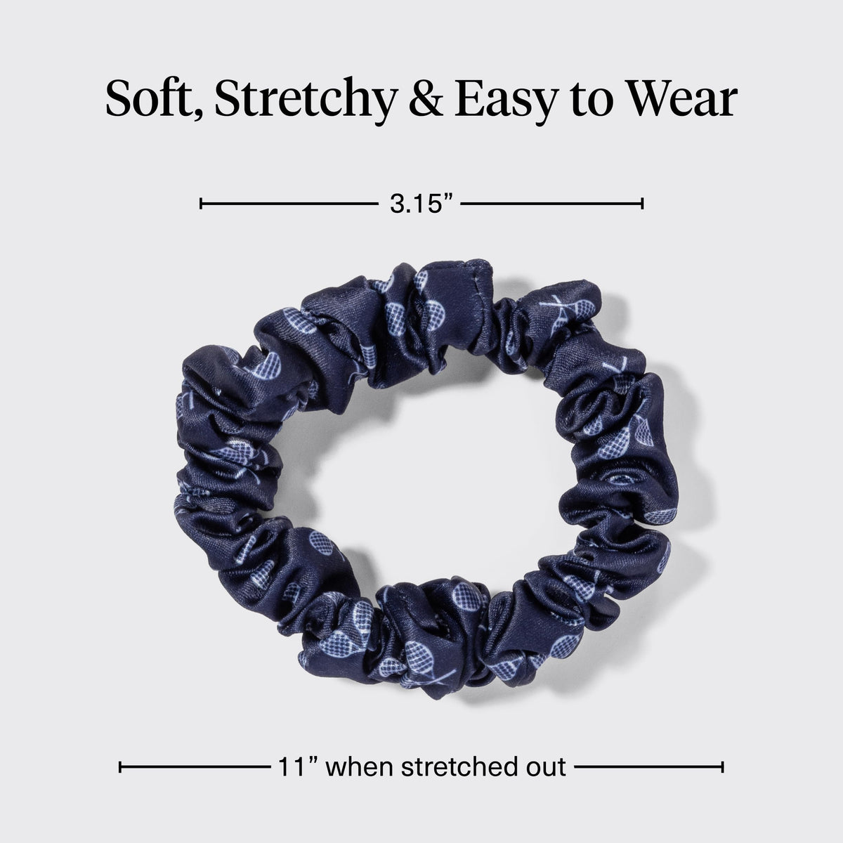 Kitsch Ultra-Petite Satin Scrunchies for Women - Eucalyptus, 6pcs