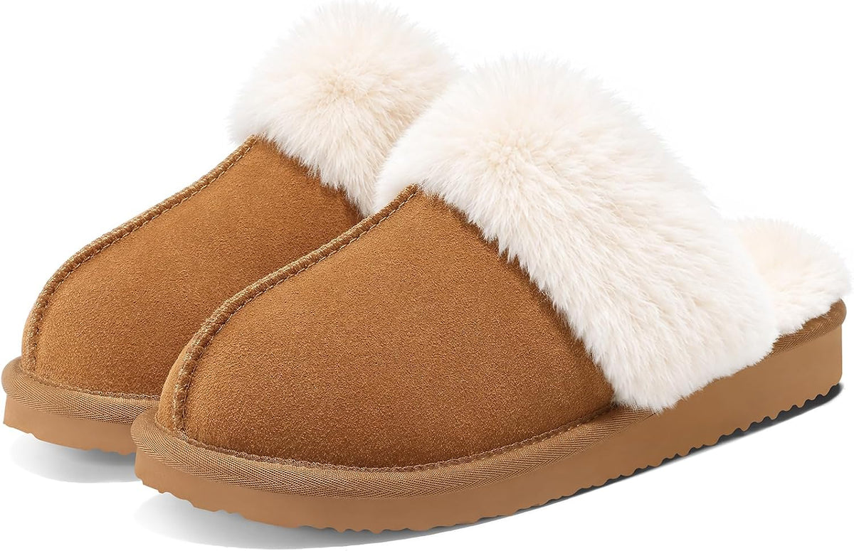 Litfun Women's Fuzzy Memory Foam Slippers