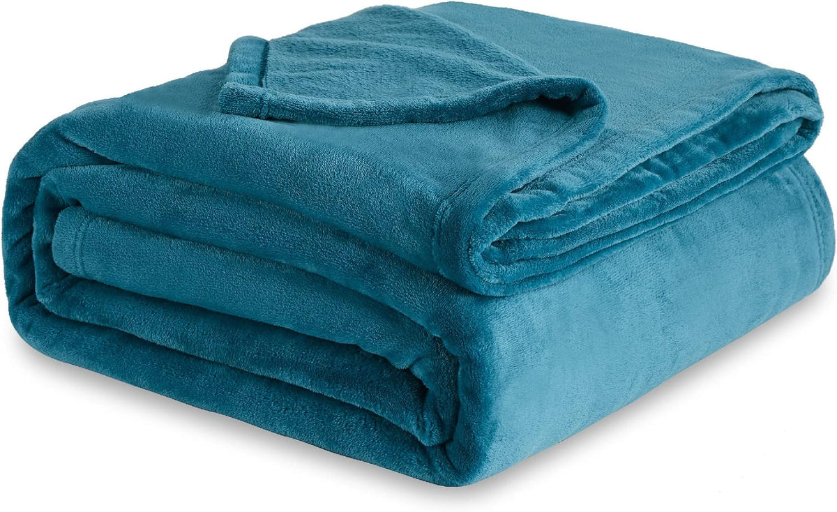 Bedsure GentleSoft Fleece Blanket Twin Size Grey - 300GSM Lightweight Plush Fuzzy Cozy Soft Warm Blanket for Bed, Sofa, Couch, Travel, Camping, 60x80 inches