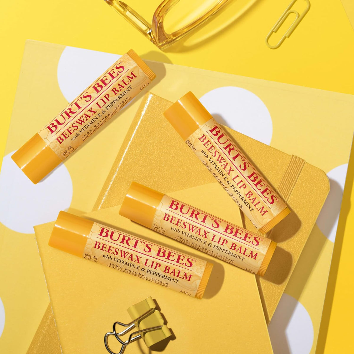 Burt's Bees 100% Natural Moisturizing Lip Balm (Original Beeswax)