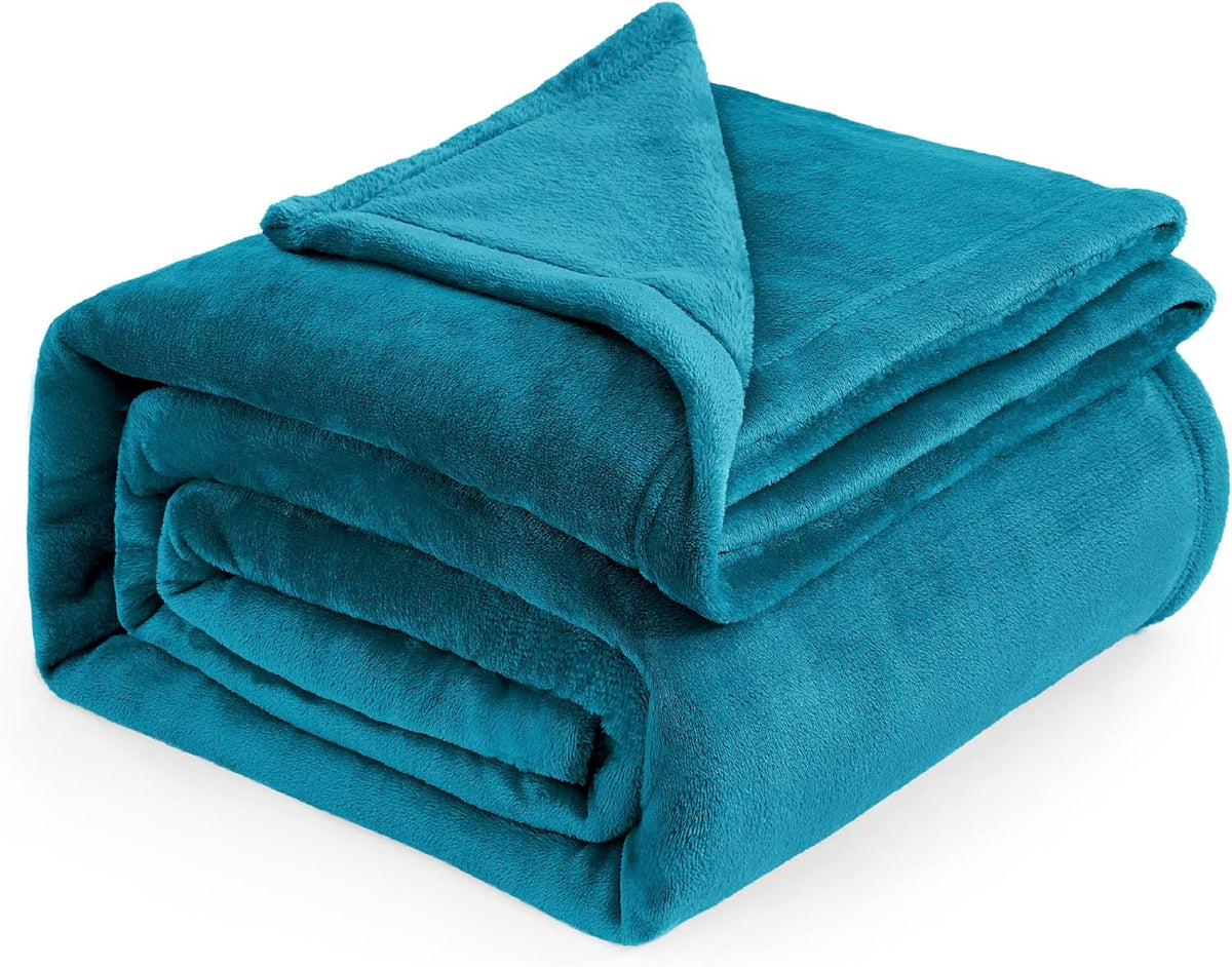 Bedsure GentleSoft Fleece Blanket Twin Size Grey - 300GSM Lightweight Plush Fuzzy Cozy Soft Warm Blanket for Bed, Sofa, Couch, Travel, Camping, 60x80 inches