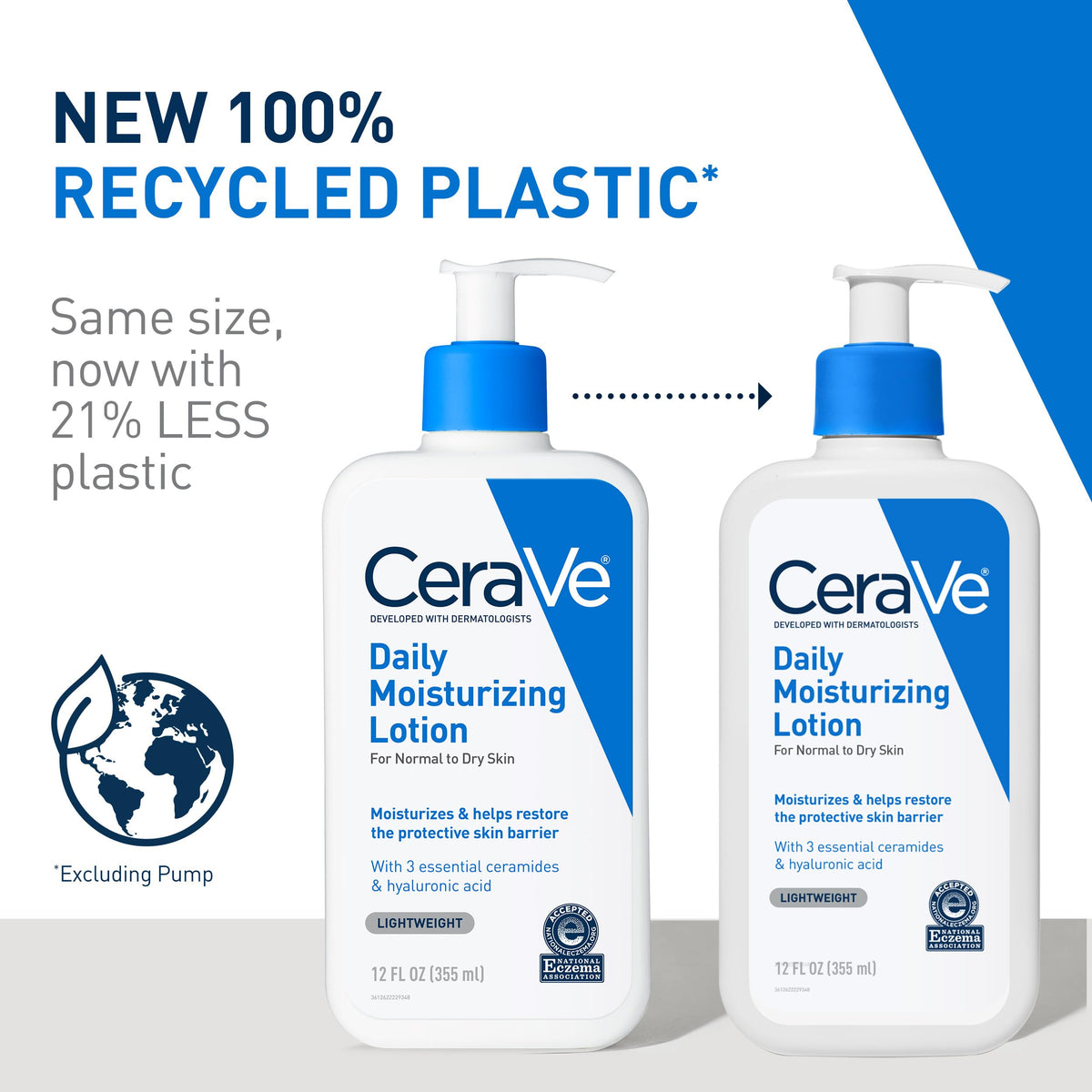 CeraVe Daily Moisturizing Lotion | 8 Ounce | Face & Body Lotion for Dry Skin with Hyaluronic Acid | Fragrance Free