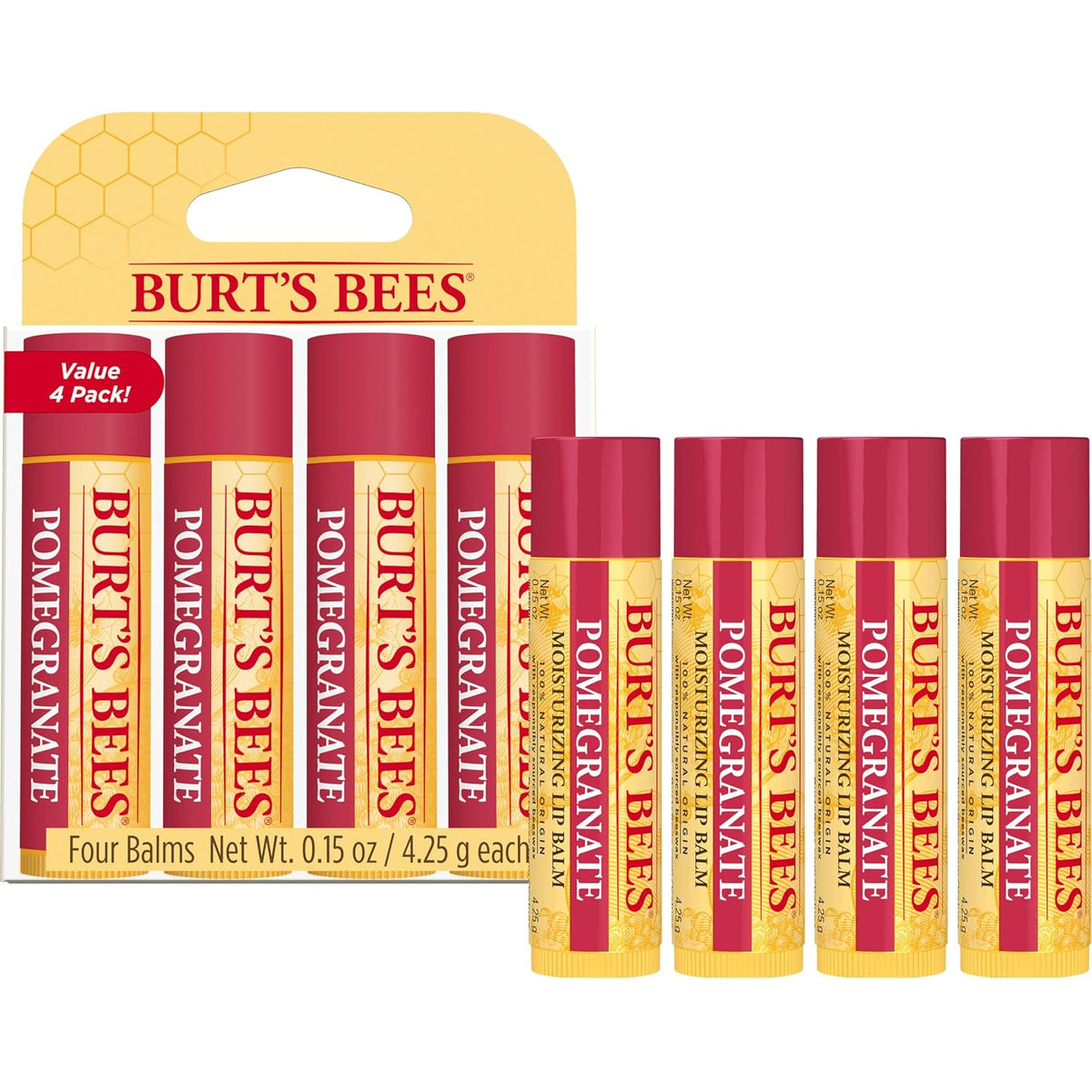 Burt's Bees 100% Natural Moisturizing Lip Balm (Original Beeswax)