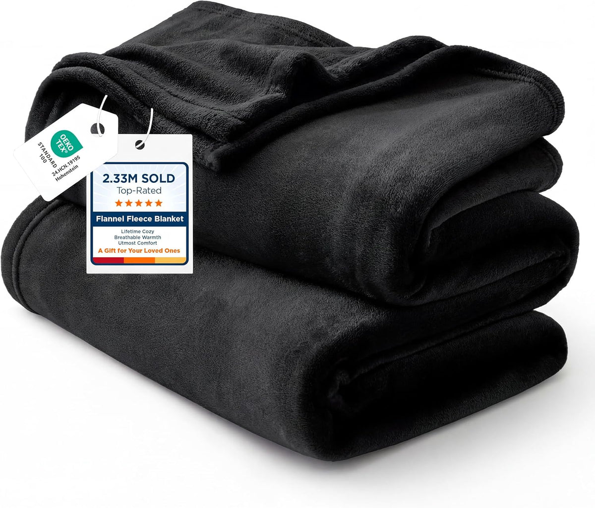 Bedsure GentleSoft Fleece Blanket Twin Size Grey - 300GSM Lightweight Plush Fuzzy Cozy Soft Warm Blanket for Bed, Sofa, Couch, Travel, Camping, 60x80 inches