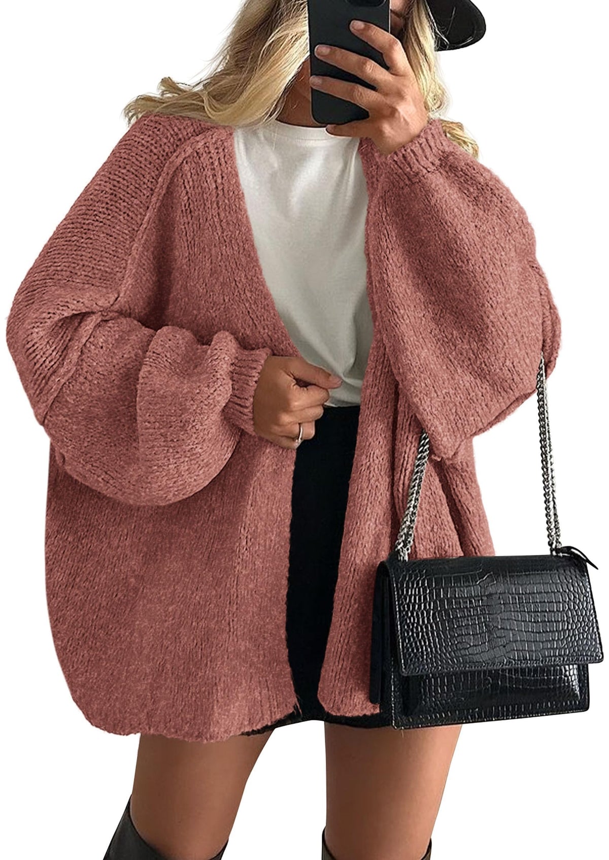 PRETTYGARDEN Women's Oversized Open-Front Cardigan
