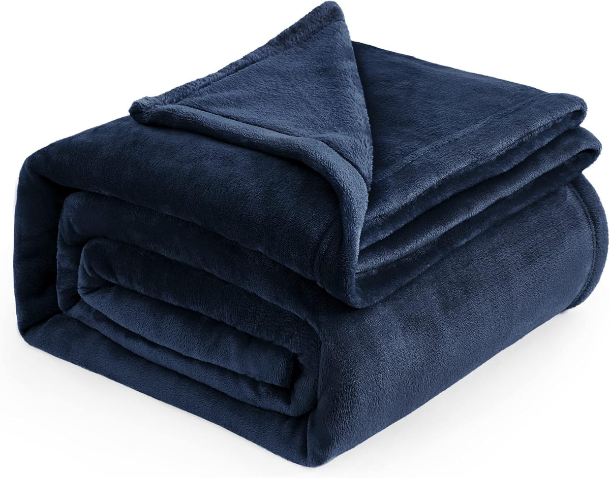 Bedsure GentleSoft Fleece Blanket Twin Size Grey - 300GSM Lightweight Plush Fuzzy Cozy Soft Warm Blanket for Bed, Sofa, Couch, Travel, Camping, 60x80 inches