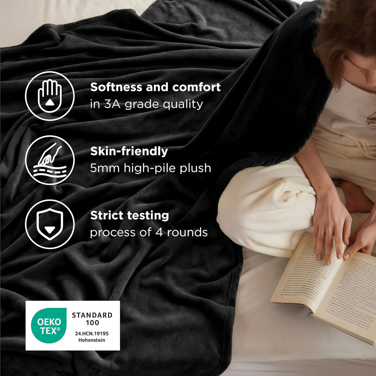 Bedsure GentleSoft Fleece Blanket Twin Size Grey - 300GSM Lightweight Plush Fuzzy Cozy Soft Warm Blanket for Bed, Sofa, Couch, Travel, Camping, 60x80 inches