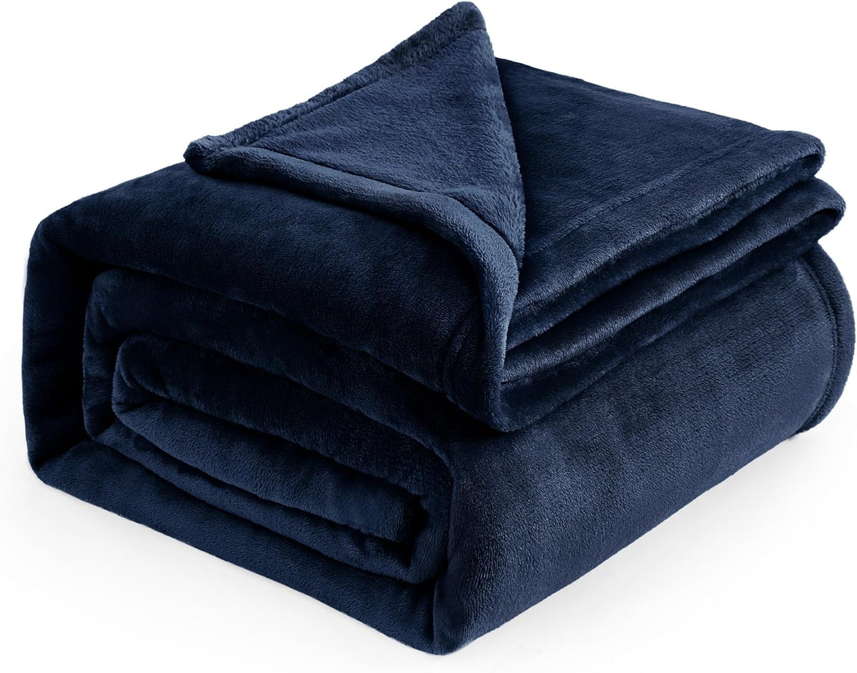 Bedsure GentleSoft Fleece Blanket Twin Size Grey - 300GSM Lightweight Plush Fuzzy Cozy Soft Warm Blanket for Bed, Sofa, Couch, Travel, Camping, 60x80 inches