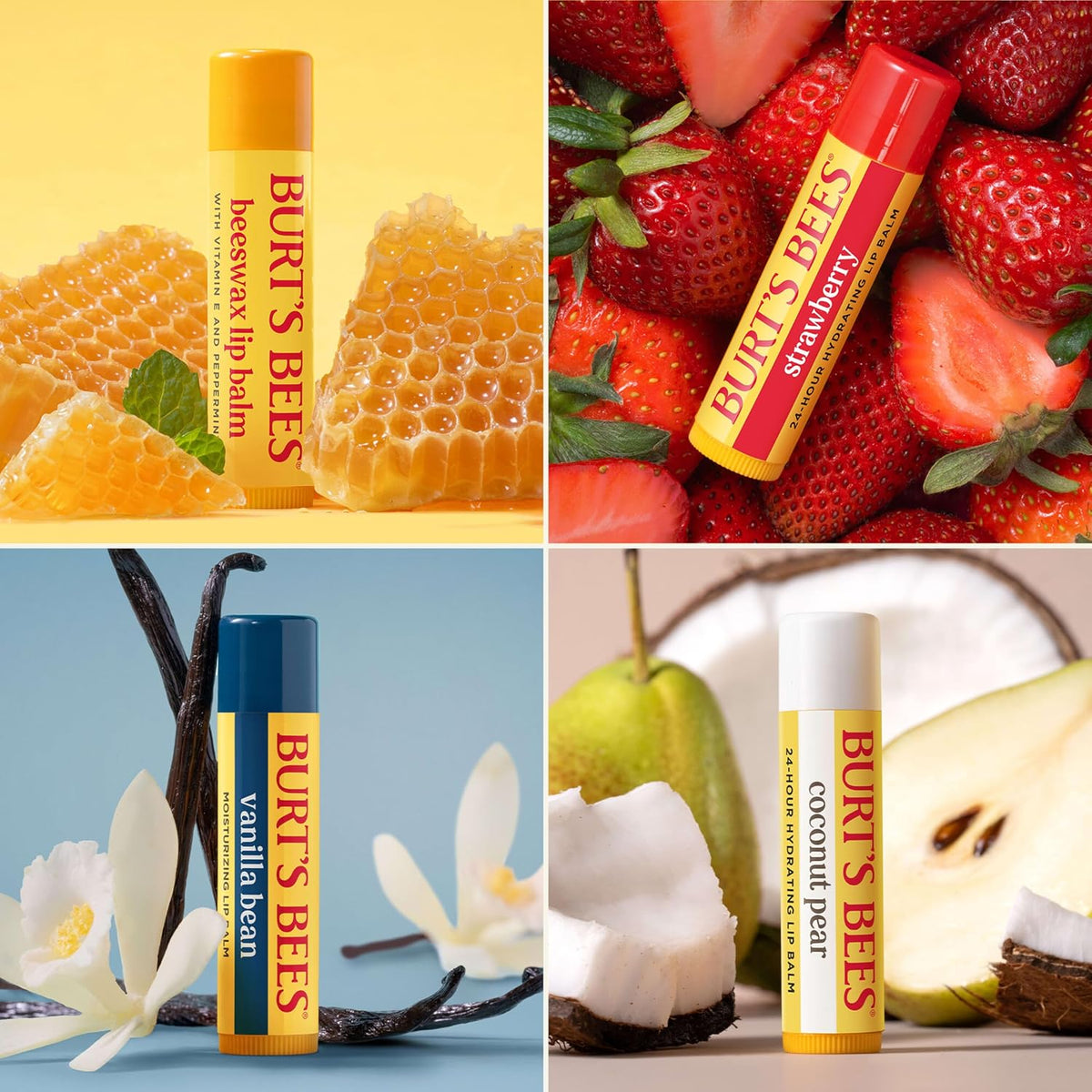 Burt's Bees 100% Natural Moisturizing Lip Balm (Original Beeswax)