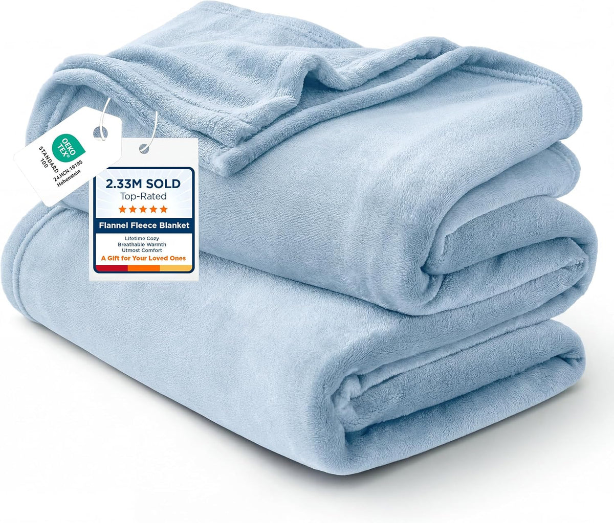 Bedsure GentleSoft Fleece Blanket Twin Size Grey - 300GSM Lightweight Plush Fuzzy Cozy Soft Warm Blanket for Bed, Sofa, Couch, Travel, Camping, 60x80 inches