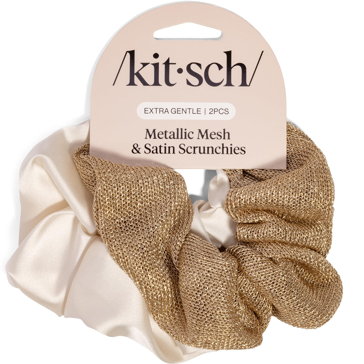Kitsch Ultra-Petite Satin Scrunchies for Women - Eucalyptus, 6pcs