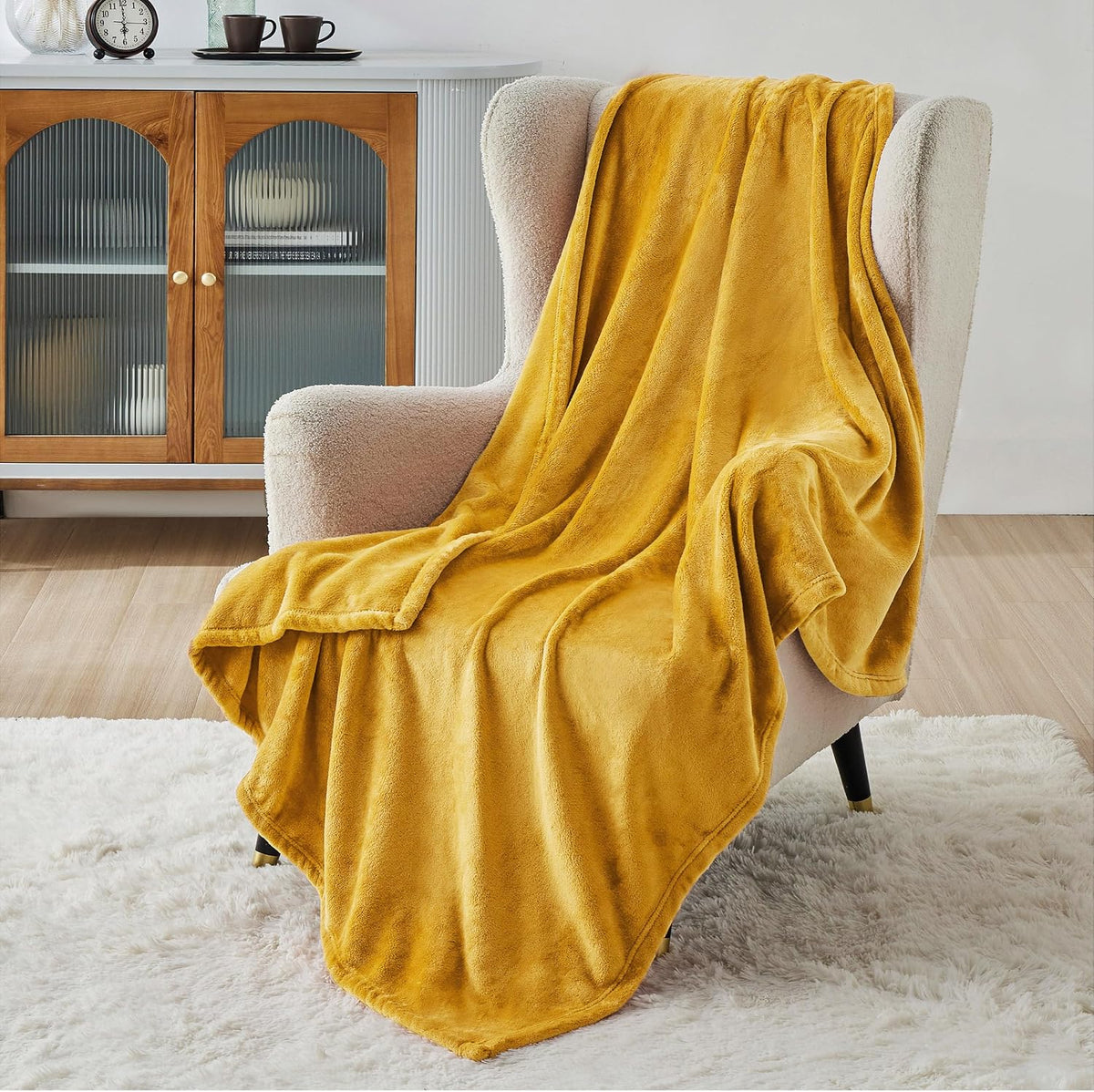 Bedsure GentleSoft Fleece Blanket Twin Size Grey - 300GSM Lightweight Plush Fuzzy Cozy Soft Warm Blanket for Bed, Sofa, Couch, Travel, Camping, 60x80 inches