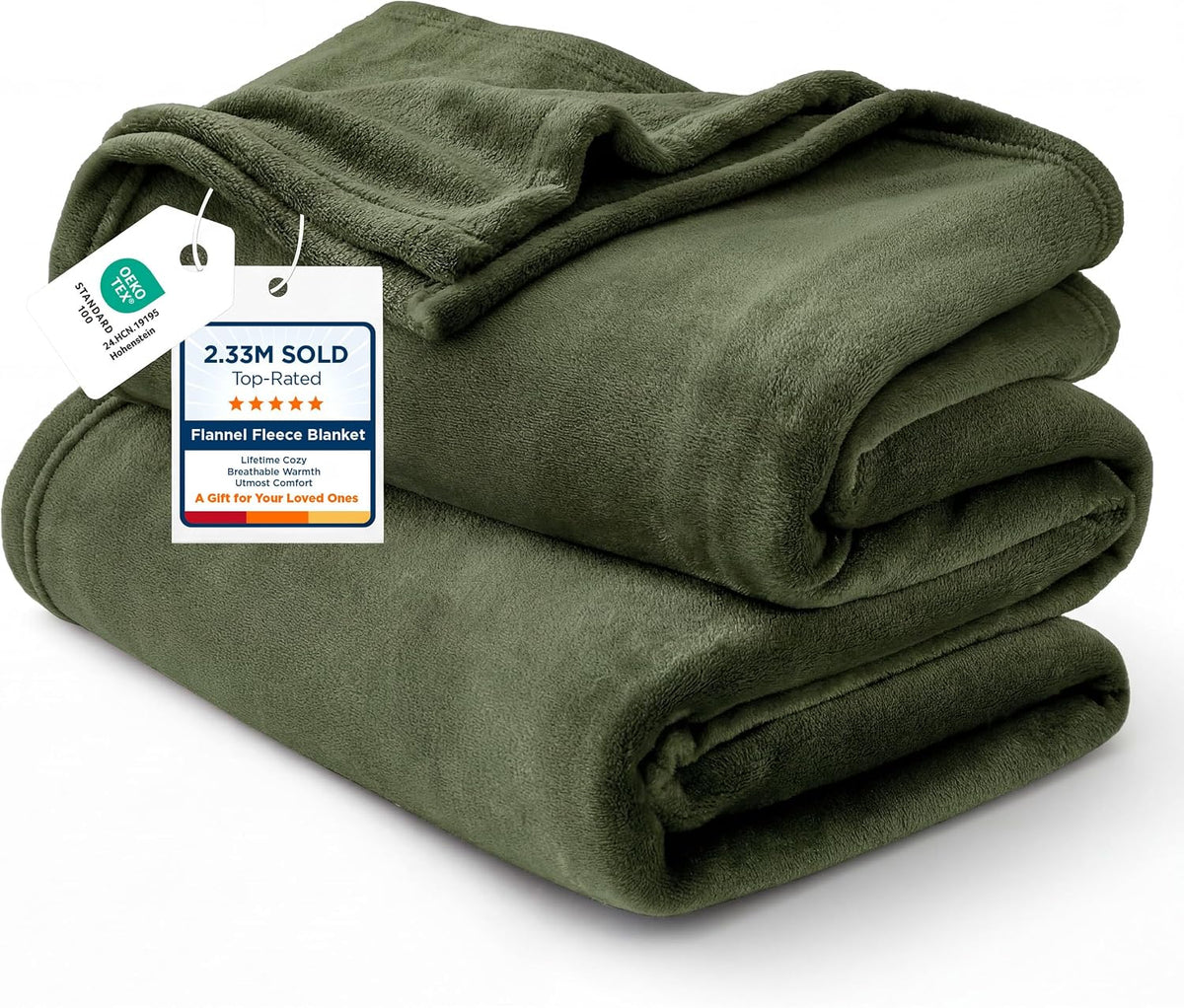 Bedsure GentleSoft Fleece Blanket Twin Size Grey - 300GSM Lightweight Plush Fuzzy Cozy Soft Warm Blanket for Bed, Sofa, Couch, Travel, Camping, 60x80 inches